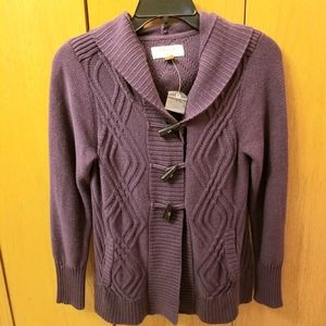NWT Purple Hooded Sweater Pet. Small